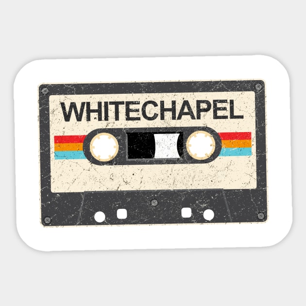 kurniamarga vintage cassette tape Whitechapel Sticker by kurniamarga.artisticcolorful